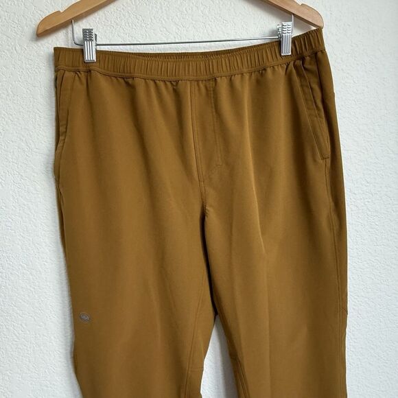 Janji Transit Tech Pants Men's Large Brown Polyester Blend Pull On Tapered 31x28 - Picture 3 of 16